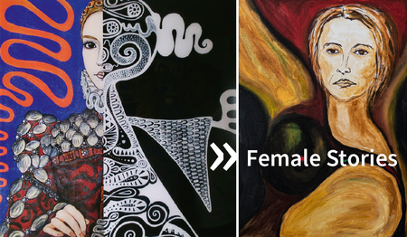 Einladungskarte Ausstellungseröffnung „Female Stories“