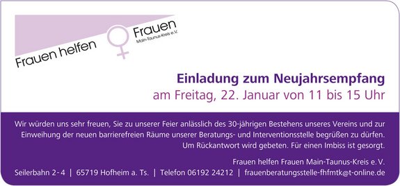 Einladung Neujahrsempfang