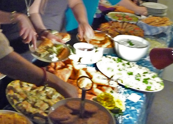 Buffet am Abend der Buchvorstellung